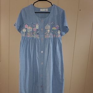 Vintage 80s Blue Jean Dress